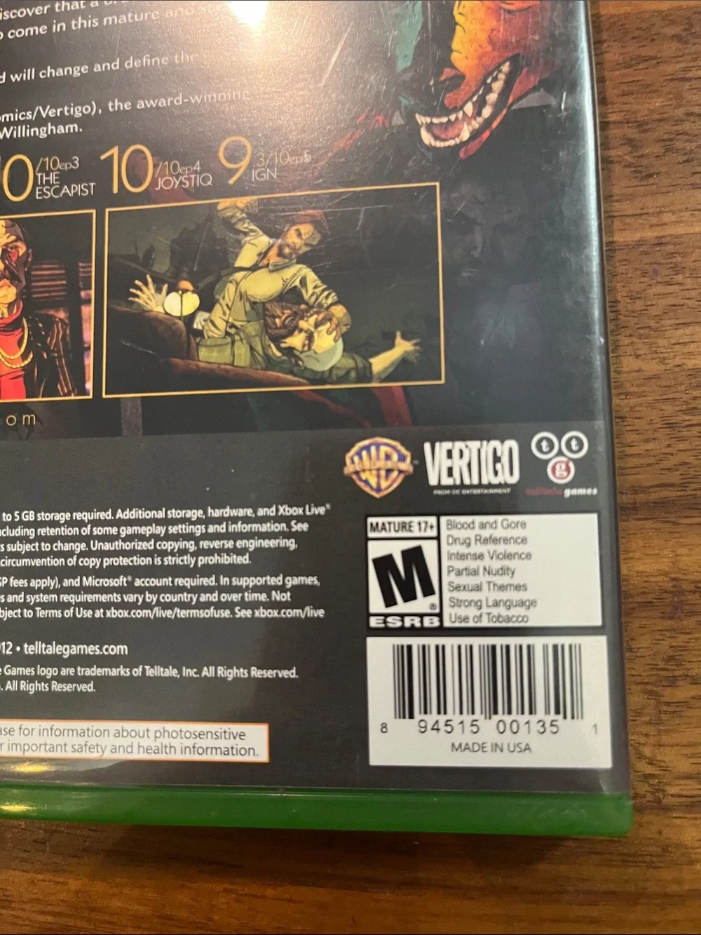 Microsoft Xbox One The Wolf Among Us: A Telltale Game Series CIB